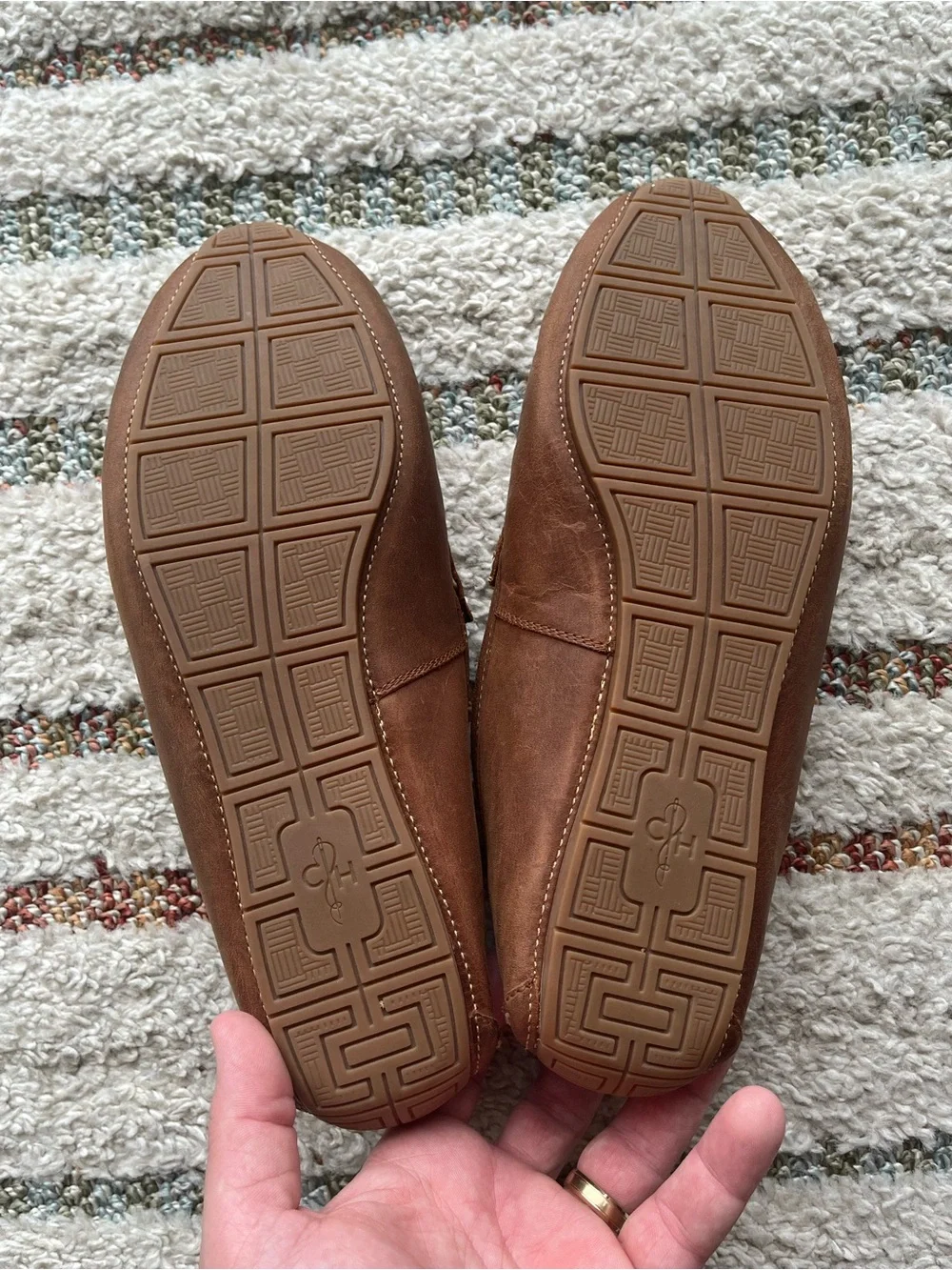 Cole Haan Tan Leather Slip-On Moccasin Loafers